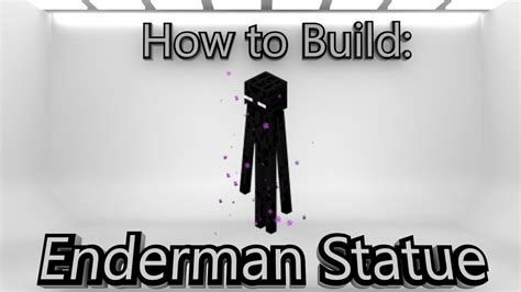 Minecraft: How To Make An Enderman Statue - OLD - YouTube