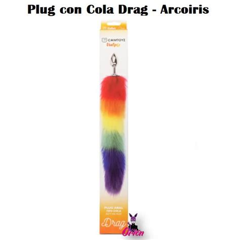 Plug Anal con Cola Arcoíris Drag Cherry Love Tienda Juguetes