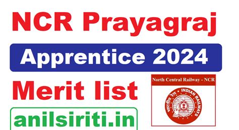 NCR Prayagraj Apprentice Merit List 2024 1679 Posts NCR Apprentice