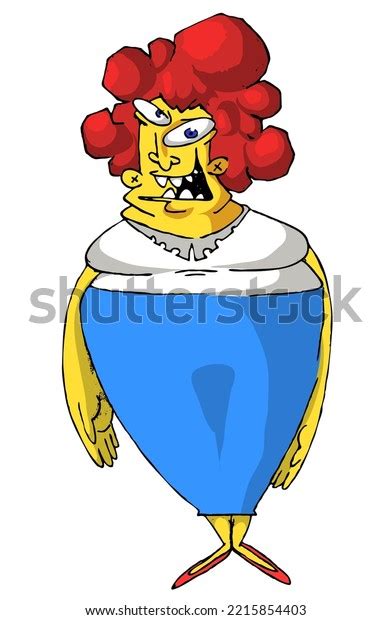 Funny Old Woman Cartoon Caricature Vector Stock Vector (Royalty Free ...