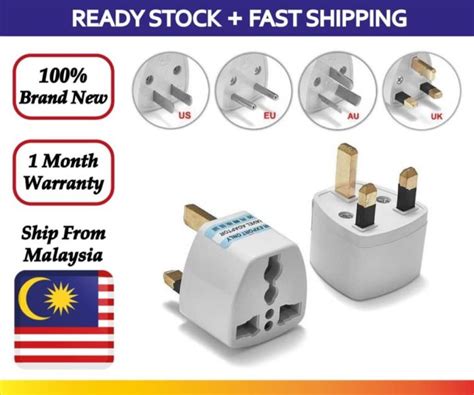 3 Pin Universal Adapter Plug Head UK 3 Pin Malaysia China Plug Socket