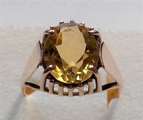 Kt Yellow Gold Ring Citrine Catawiki