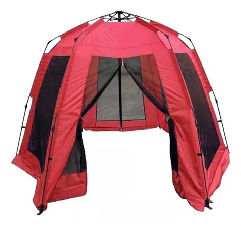 Carpa Gazebo Autoarmable Autom Tico Dakota X X Cm Color Rojo