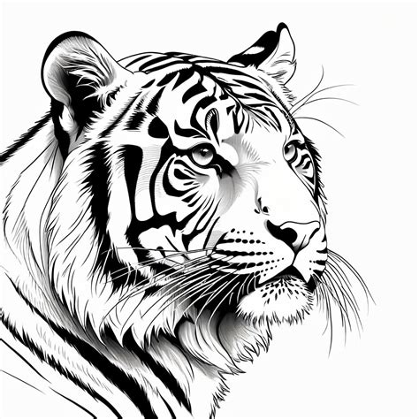 tiger outline svg prompts stable diffusion