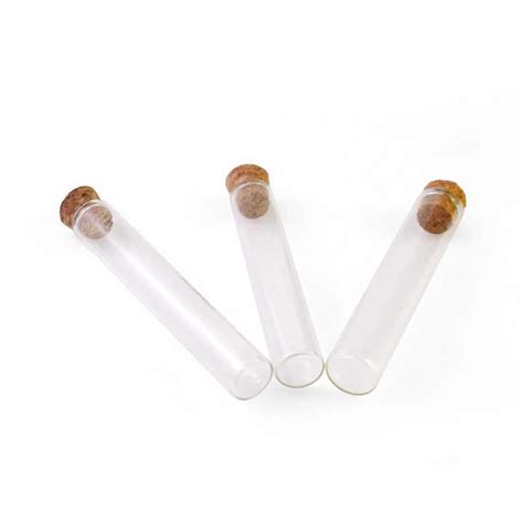 Flat Round Bottom Glass Test Tube With Cork Stoppers China Glass Tube