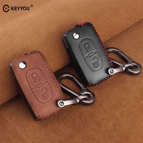 Keyyou Funda De Cuero Con Botones Para Llave Remota Funda Para