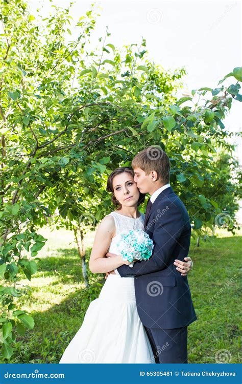 Happy Bride And Groom On Their Wedding Stock Image Image Of Beautiful