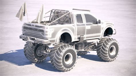 Ford F Raptor Monster Truck Modelo D Turbosquid