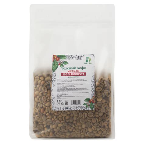 Зерновой зеленый кофе Робуста Вьетнам Nat-Coffee 1 кг - купить с ...