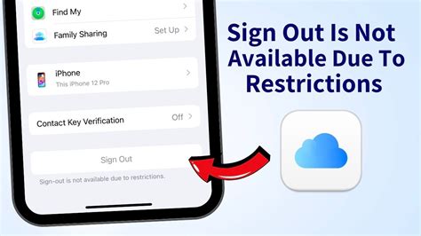 Apple Id Sign Out Option Not Available On Iphone Sign Out Is Not