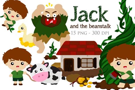 Jack and The Beanstalk Classic Story Cartoon Clipart