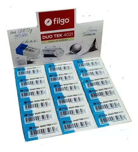 Goma De Borrar Filgo Lapiz Tinta Duo Tek X 36 Unidades