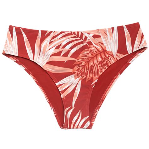 Tropic Escape Ladder Trim Mid Rise Hipster Bikini Bottom