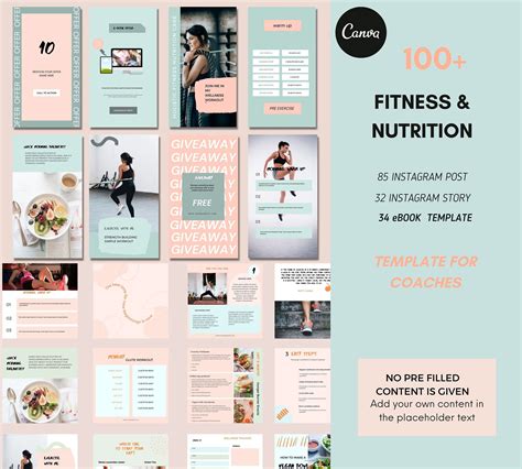 Nutrition Coach Instagram Post Templates Nutrition Ebook Etsy