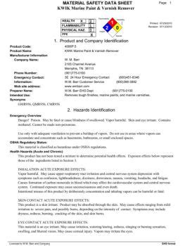 Material Safety Data Sheet Kwik Marine Paint Varnish Fliphtml