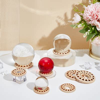 Wholesale Ahandmaker Pcs Flower Wood Shere Holder Crystal Stand