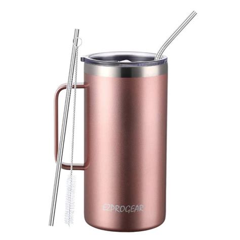 Ezprogear Oz Stainless Steel Beer Tumbler Double Wall Rose Gold