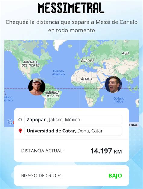 Messimetral La Aplicaci N Que Mide La Distancia Entre Messi Y Canelo