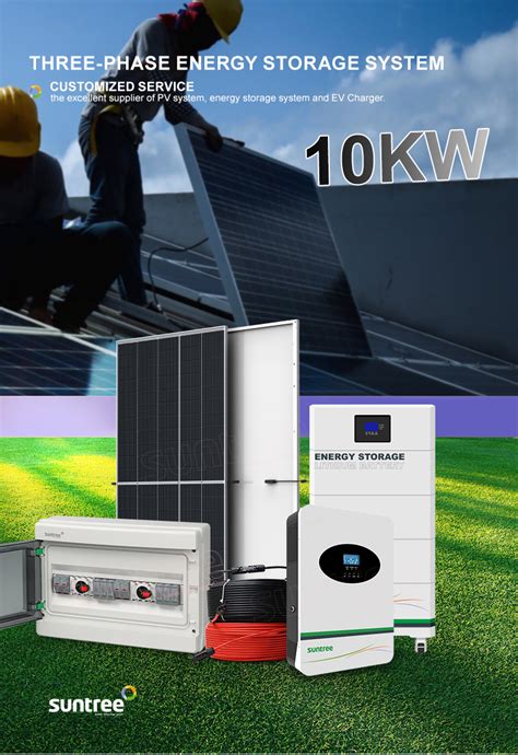 Home Power Generator Solar Energy Storage Systems 10000w With Mppt Inverter And Battery Storage