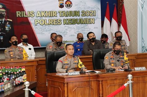 Rilis Akhir Tahun 2021 Polres Kebumen Tangani Kasus Pertikaian 2 Ormas