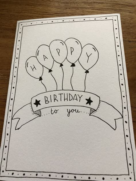 Birthday Card Drawing Realistic - Drawing Skill