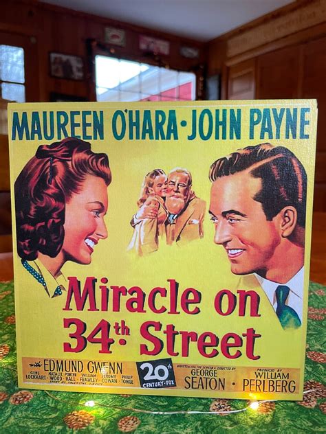 Miracle on 34th Street Movie Poster on Pine Wood - Etsy