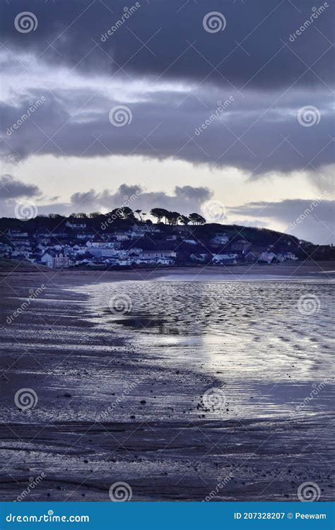 Blue Hour At Dawn At Marazion Cornwall Uk Stock Image Image Of Scenic