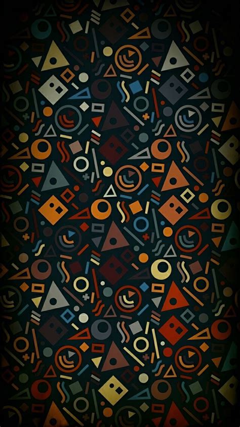 An Abstract Background Made Up Of Many Different Shapes And Sizes All