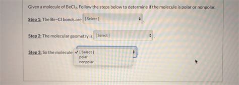 Determine Whether Each Molecule Given Below Is Polar Or Nonpolar