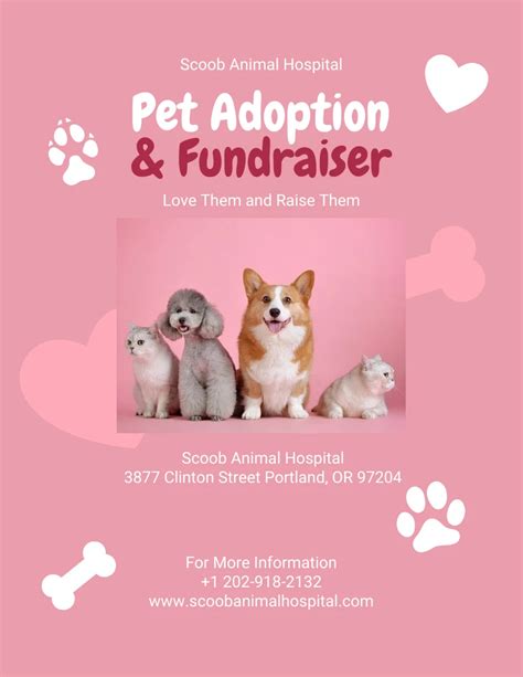 Pet Adoption And Fundraiser Flyer Template Venngage