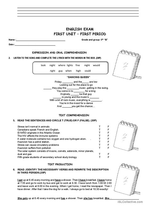 EXAMS English ESL Worksheets Pdf Doc