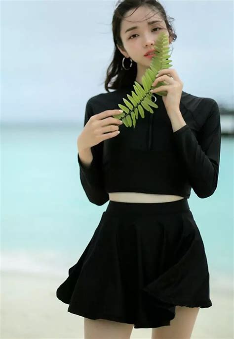 Buy Lycka Lmn Korean Lady Bikini Swimwear Black Online