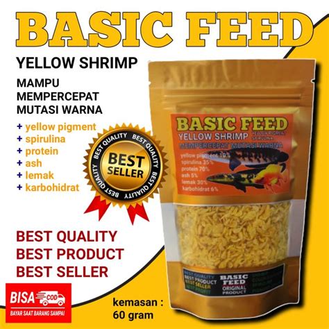 Yellow Shrimps Udang Kering Kuning Untuk Pakan Ikan Channa Maru