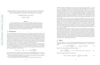 Energy Stable And Boundedness Preserving Numerical Schemes For The Cahn