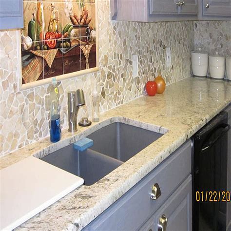 Pebble Tile Kitchen Backsplash Kitchen Info