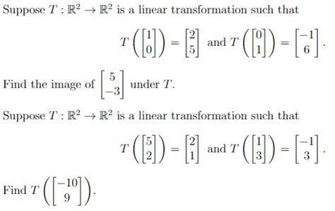 Solved Suppose T R2R2 Is A Linear Transformation Such That Chegg