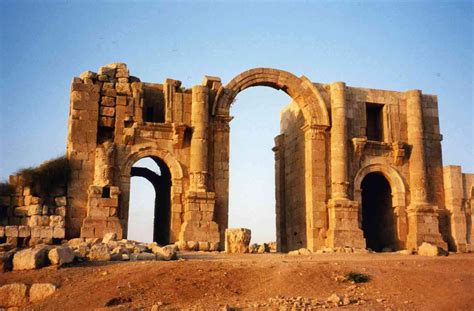 The Ancient Ruins Of Jerash City In Jordan Location On Map