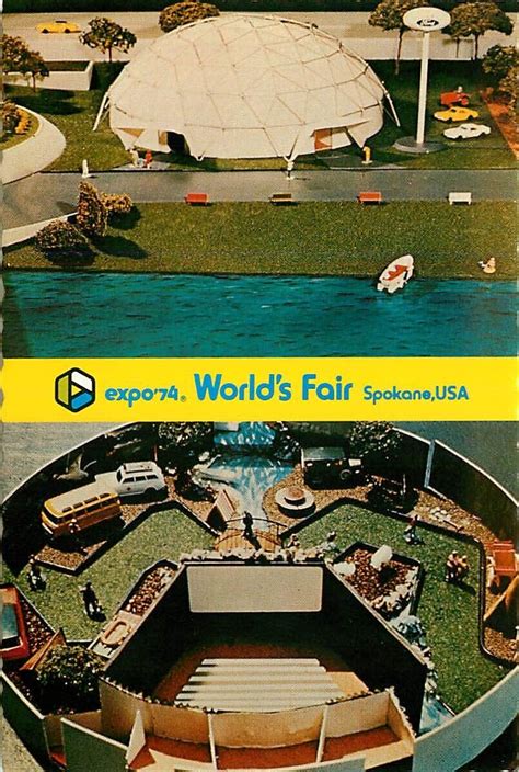 Postcard 2 Aerial Views Of Expo 74 World S Fair Spokane Washington WA