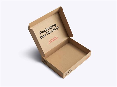 Opened Package Box Mockup Psd