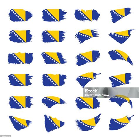 Bosnia And Herzegovina Flag Vector Illustration Stock Illustration ...