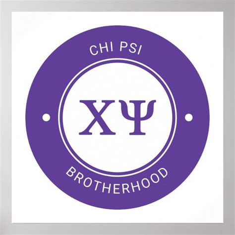 Chi Psi Badge Poster Zazzle