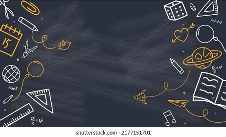 Back School Concept Over Chalkboard Background Stock Vector (Royalty ...