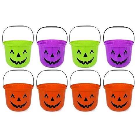 Halloween Candy Buckets With Handle Halloween Trick Or Treat Bags For ...