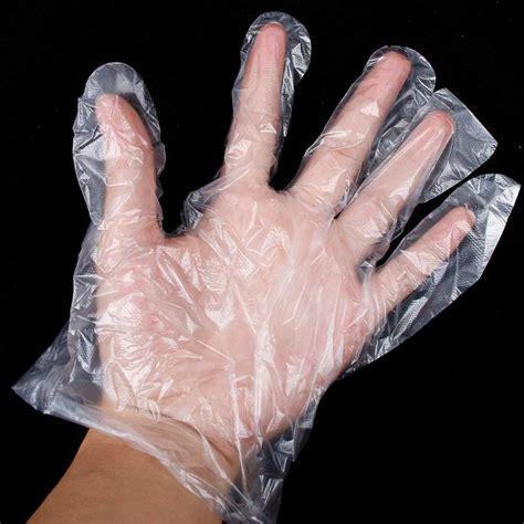 200 Pieces Disposable Clear Plastic Gloves, Poly Gloves for Preparing ...