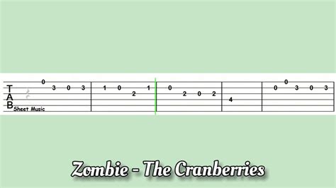 Zombie The Cranberries Tablatura Guitarra FÁcil Youtube