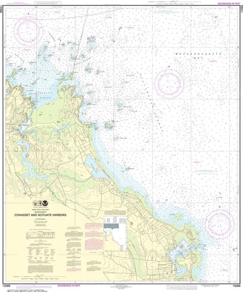 Noaa Chart 13269 Cohasset And Scituate Harbors Captain S Nautical Books And Charts