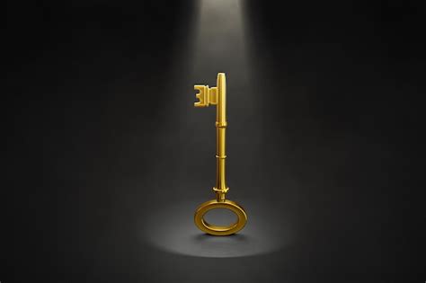 Premium Photo Door Key Isolated On Dark Background