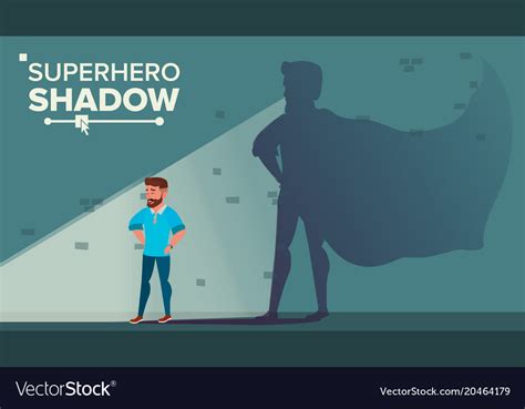 Businessman Superhero Shadow Successful Royalty Free Vector