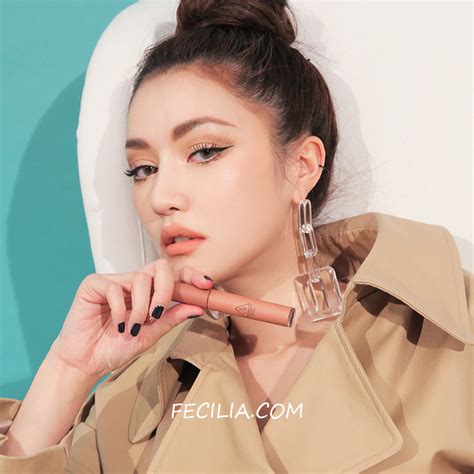 Son CE New Nude pha chút màu Cam quyến rũ Velvet Lip Tint SON