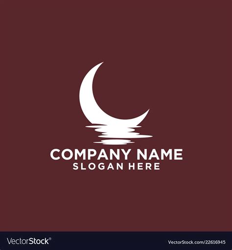 Half moon logo Royalty Free Vector Image - VectorStock